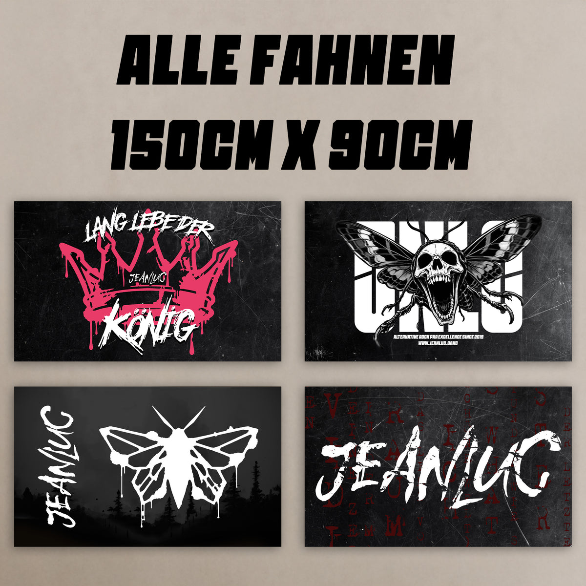 "Fahne 150x90cm“ (in vier Designs)