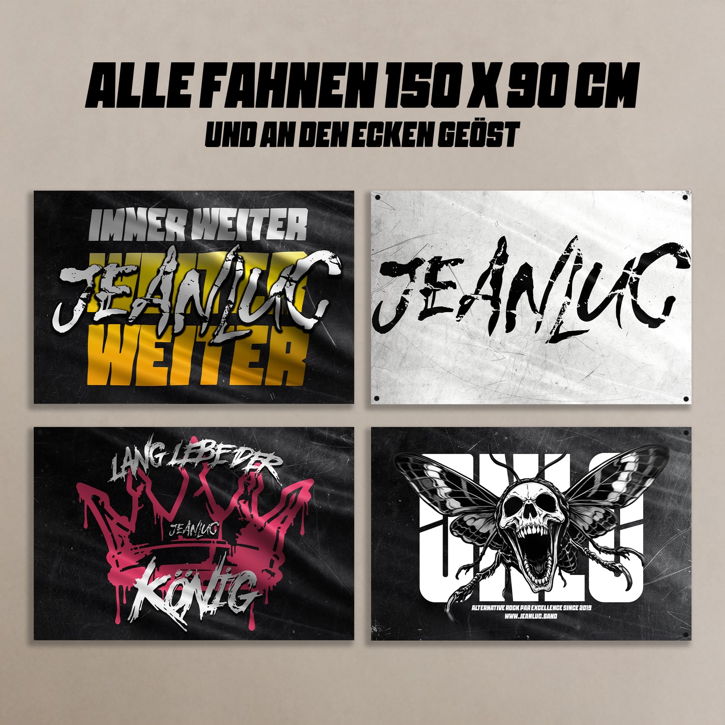 "Fahne 150x90cm“ (in vier Designs)