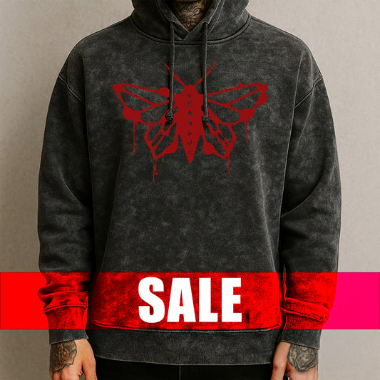 "Spray Motte" Acid Washed Oversized Hoodie