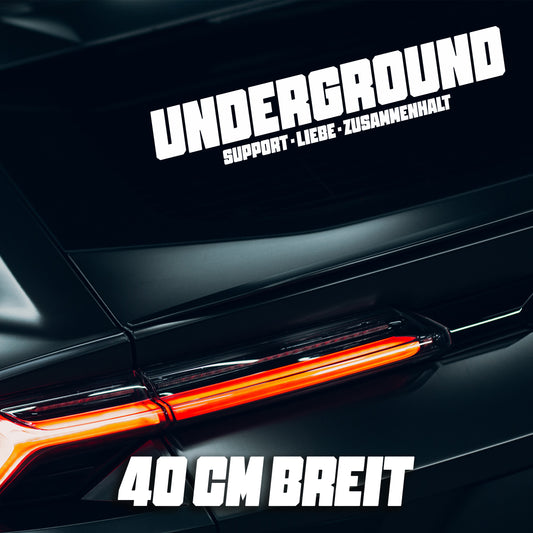 "UNDERGROUND" Autoaufkleber  (schwarz und weiß)